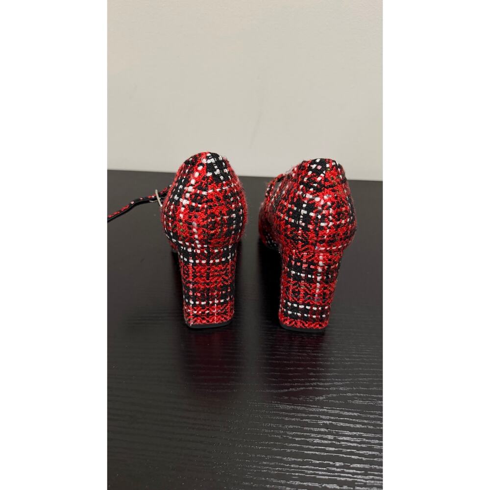 Gianni Bini Red Tweed Mary Jane Heels Women’s Size 6M Block Heel Pumps $80 NWOB - Picture 12 of 15
